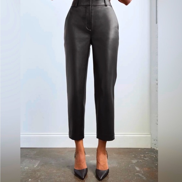 ***SOLD*** NWT Black Pleather Pants - Picture 1 of 8